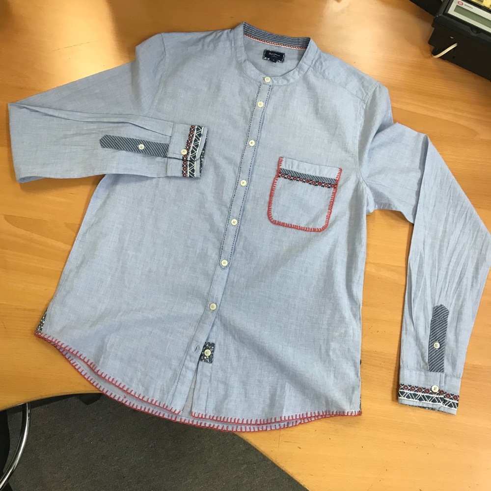 PEPE Jeans London classic band collar shirt